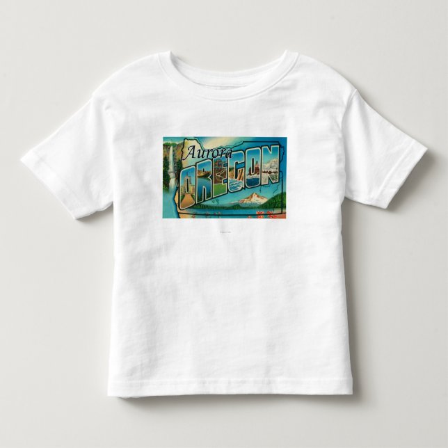 T-shirt Aurora, letra ScenesAurora de OregonLarge, OU (Frente)