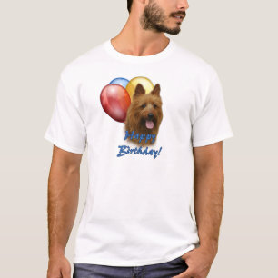 T-shirt Aussie Terrier Happy Birthday Balões