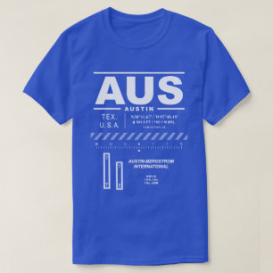 T-Shirt Austin-Bergstrom do Aeroporto Internaciona