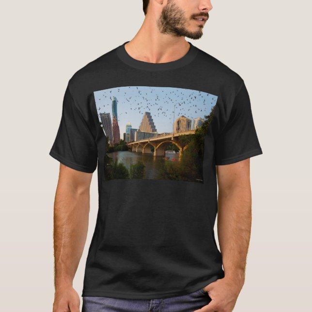 T-shirt Austin, Texas Congress Bridge Bats (Frente)