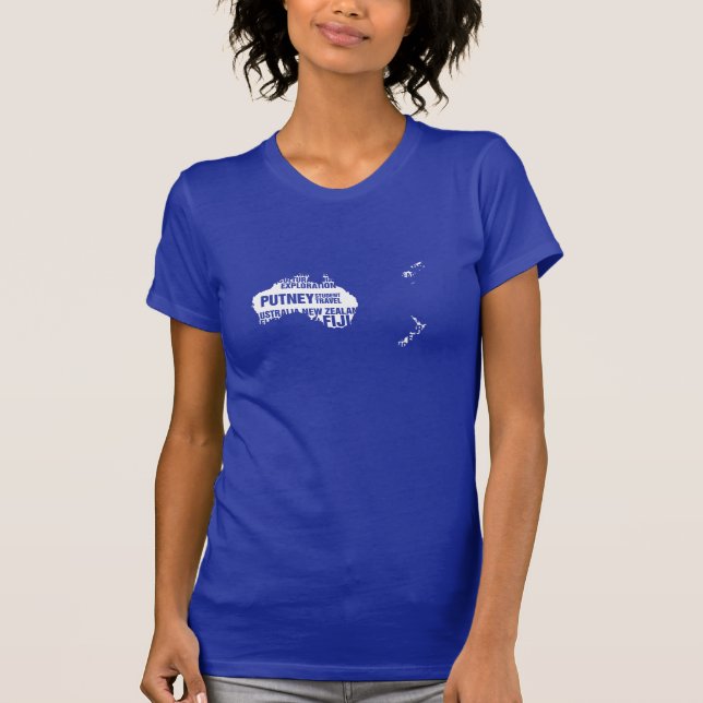 T-shirt Austrália, Nova Zelândia & Fiji em cores múltiplas (Frente)