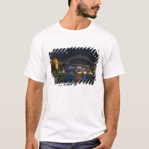 T-shirt Austrália, Sydney. Porto de Sydney à noite.