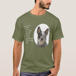 T-shirt australiano do pai do cão do gado