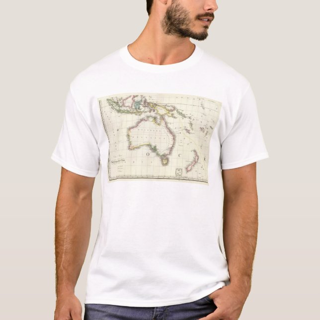 T-shirt Áustria e mapa gravado Indonésia (Frente)
