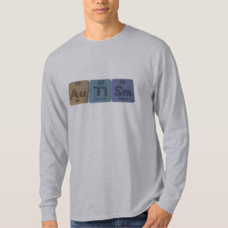 T-shirt Autismo-Au-Ti-Manutenção-Ouro-Titânio-Samarium