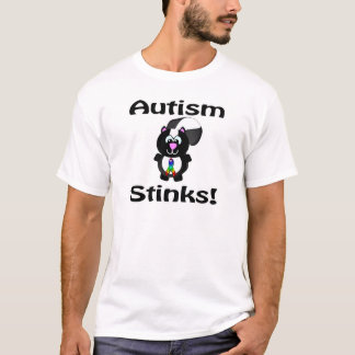 T-shirt Autismo Cheira a Design de Conscientização do Skun
