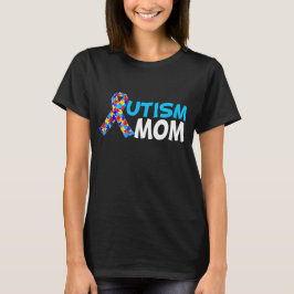 T-shirt Autismo Mãe Escuro