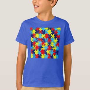 T-shirt Autismo Quebra-cabeça de consciência por Shirley T