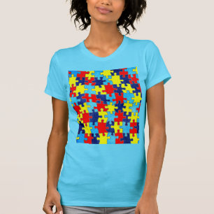T-shirt Autismo Quebra-cabeça de consciência por Shirley T