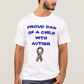 T-shirt autismo ribbon12, PAI ORGULHOSO DE UMA CRIANÇA COM