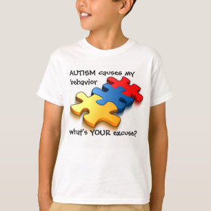 T-shirt Autismo Sensibilização Crianças Comportamento Desc