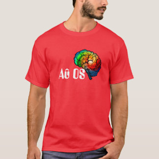 T-shirt autístico do cérebro do arco-íris do