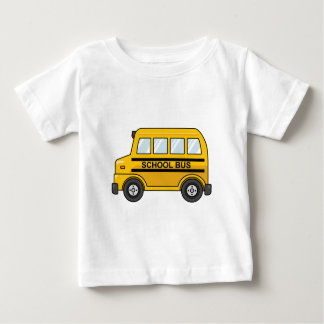 T-shirt Auto escolar amarelo e preto dos desenhos animados