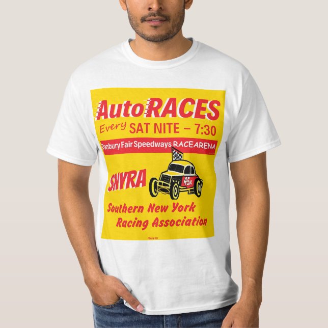 T-shirt AUTO RAÇAS! Logotipo justo dos estradas RACEARENA (Frente)