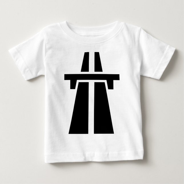 T-shirt Autoestrada, Autobahn - Preto (Frente)
