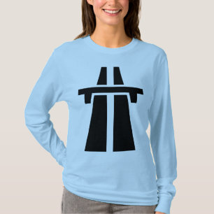 T-shirt Autoestrada, estrada, estrada - preto
