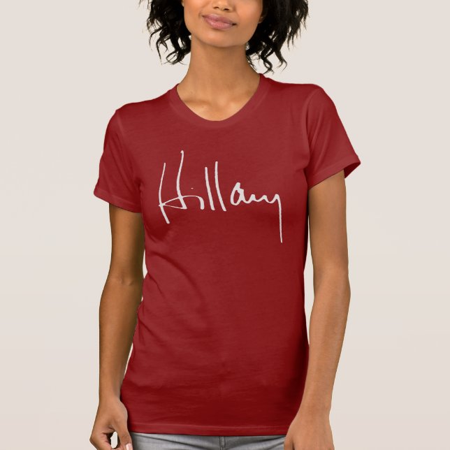 T-shirt autógrafo de Hillary (Frente)