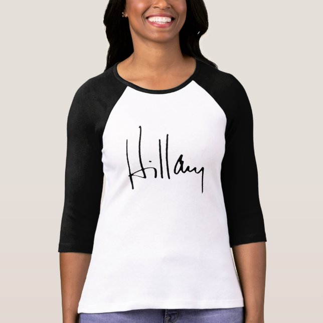 T-SHIRT AUTÓGRAFO DE HILLARY CLINTON (Frente)