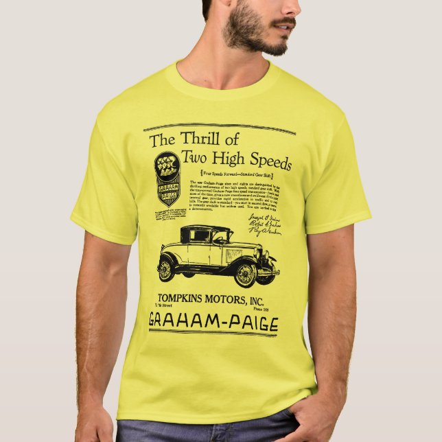 T-SHIRT AUTOMÓVEL 1929 DE GRAHAM-PAIGE (Frente)