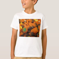 Autumn Candy Corn Kids Basic T Shirt