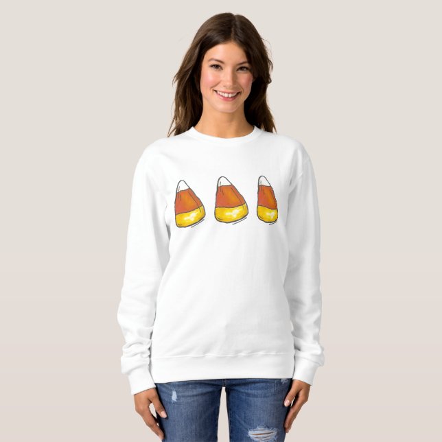 T-shirt Autumn Harvest Halloween Candy Corn (Frente Completa)