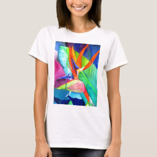 T-shirt Ave do Paraíso Strelitzia, arte tropical floral
