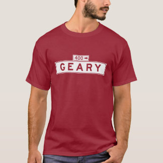 T-shirt Avenida de Geary., sinal de rua de San Francisco