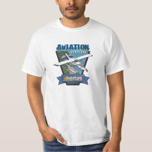 T-shirt Aventura do hidroavião da aviação