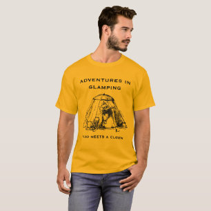 T-shirt Aventuras em Glamping. Edição Dourado