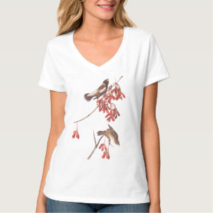 T-shirt Aves para cofragem de arroz da Audubon ou Aves Bob
