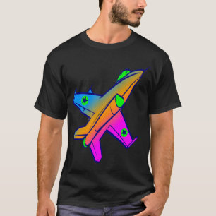 T-shirt Avião de Caça a Jato Retro Corey Tiger 80s