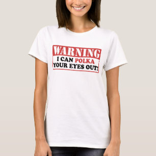 T-shirt Avise Polka seus olhos para fora