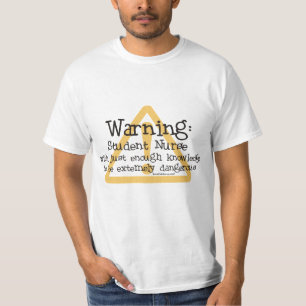 T-shirt Aviso da enfermeira de estudante