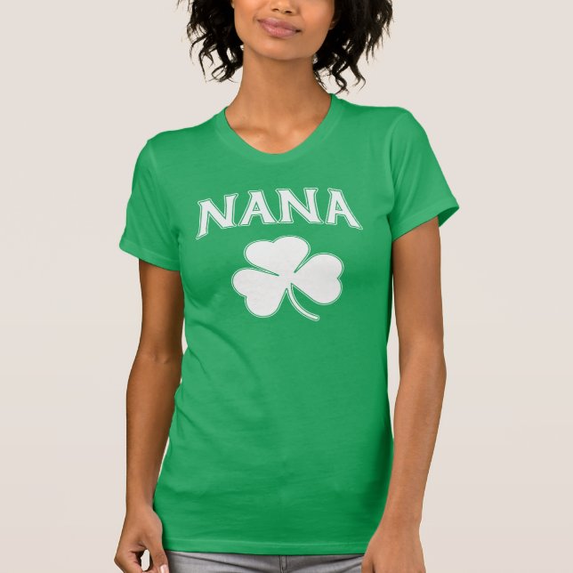 T-shirt Avó Irlandesa Nana Shamrock (Frente)