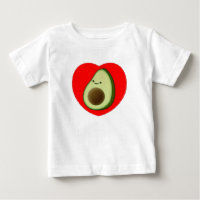 Avocado Bonito No Coração Vermelho