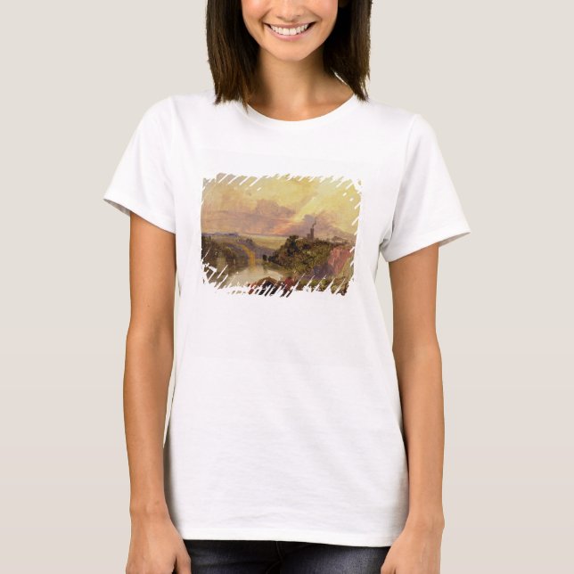 T-shirt Avon Gorge at Sunset (óleo no papel) (Frente)