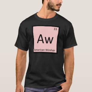 T-shirt Aw - Gato American Wirehair Elemento Químico