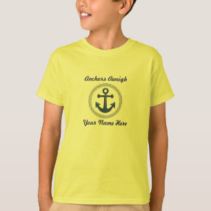 T-shirt Aweigh das âncoras personalizado
