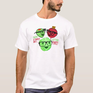 T-shirt Azeitona um partido doce da alface da beterraba