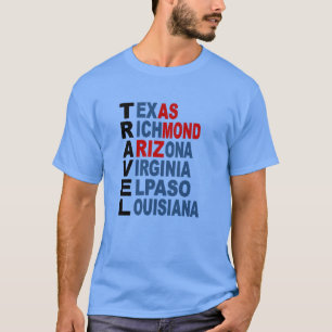 T-shirt azul caroline VIAGEM EUA