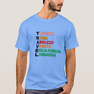 T-shirt azul caroline VIAGEM ITÁLIA