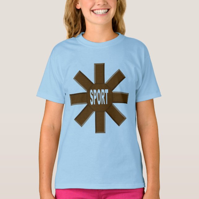 T-shirt azul céu SOL CHOCOLATE (Frente)
