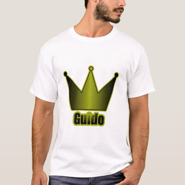 T-shirt Azul da coroa de Guido (Frente)
