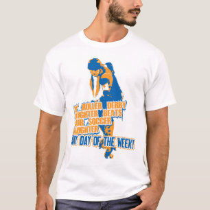 T-shirt Azul da filha de Derby do rolo