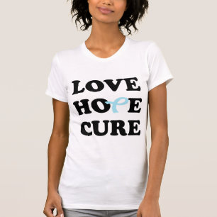 T-shirt azul da fita do cancro da próstata da cur