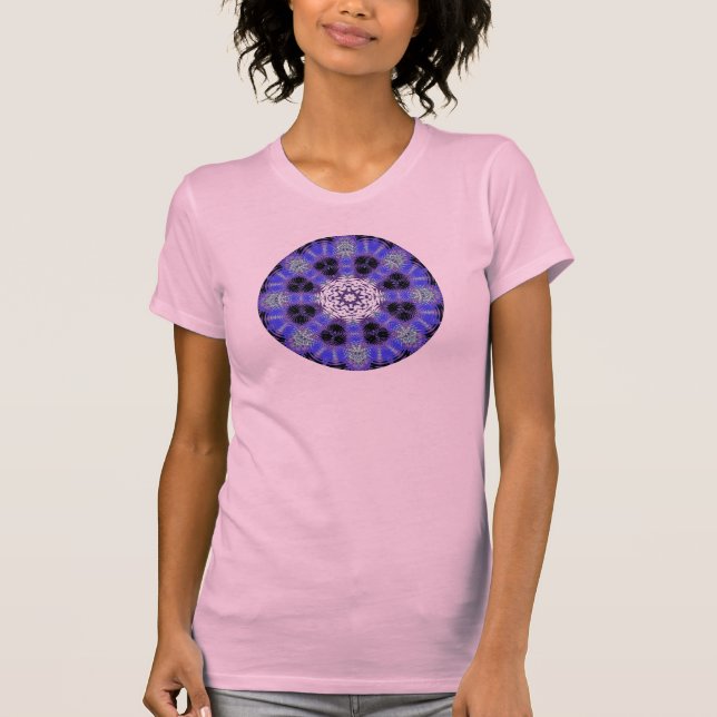 T-shirt azul da mandala da ondinha A24 (Frente)