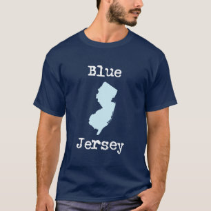 T-shirt azul da obscuridade do jérsei