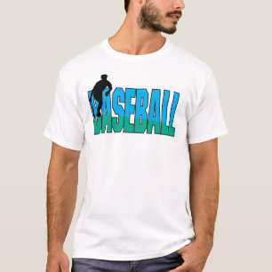 T-shirt Azul de baseball e verde
