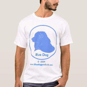 T-shirt azul de Democrata do cão