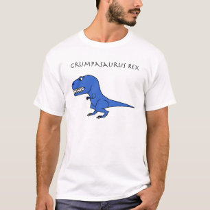 T-shirt Azul de Grumpasaurus Rex